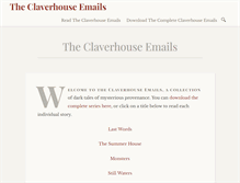 Tablet Screenshot of claverhouseemails.com
